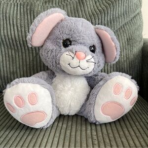 Aurora | Mouse Plush Stuffed Animal Toy | Grey and Pink | 9” tall